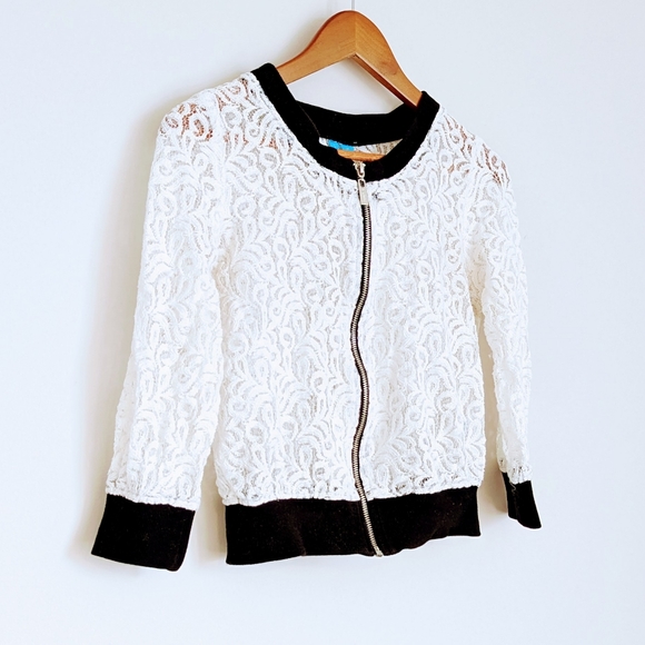 Lace Bomber Jacket - Picture 2 of 10